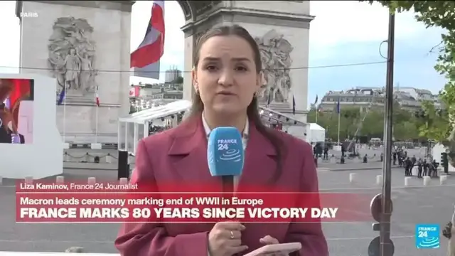 'Video thumbnail for France marks 80 years since Victory Day'