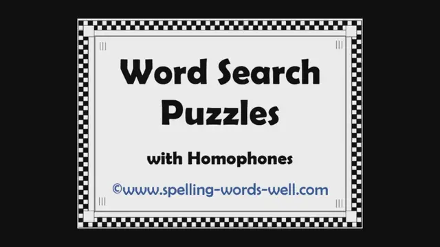 'Video thumbnail for Word Search Puzzles with Homophones: Test Your Word Skills!'