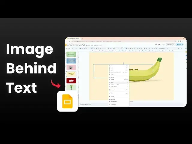 'Video thumbnail for How to Put Image Behind Text in Google Slides'