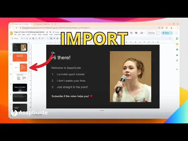 'Video thumbnail for How to Import Slides from Another Google Slides Presentation'