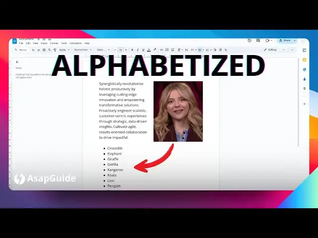 'Video thumbnail for How to Alphabetize a List in Google Docs'