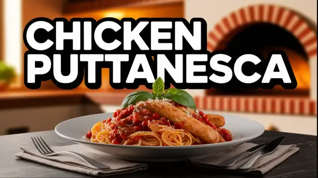 'Video thumbnail for Chicken Puttanesca'
