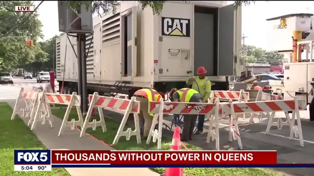 'Video thumbnail for Extreme NYC heat wave leaves neighborhoods without power'