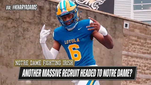 'Video thumbnail for Notre Dame will have an answer to a WR recruiting question mark on July 4th'