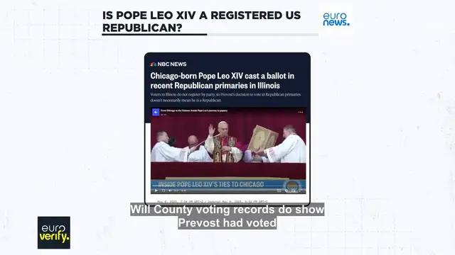 'Video thumbnail for Fact check: Is Pope Leo XIV affiliated to the US Republican Party?'