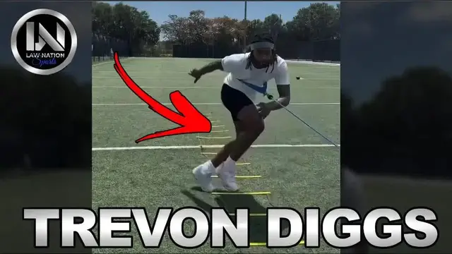 'Video thumbnail for (471) cowboys trevon diggs agility training! moving with no knee brace'