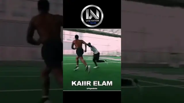 'Video thumbnail for Kaiir Elam Intense Football Training Session'