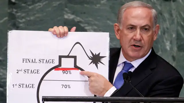'Video thumbnail for Benjamin Netanyahu's 33 years of Iran nuclear warnings'
