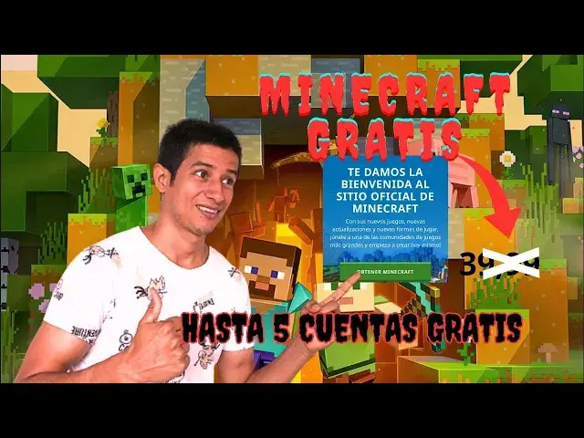 'Video thumbnail for CÓMO DESCARGAR MINECRAFT GRATIS l hasta 5 cuentas GRATIS'