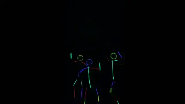 'Video thumbnail for Family Lighten Lockdown With Glow Stick Figure Dance | Happily TV'