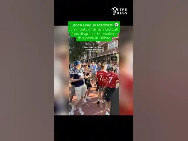 'Video thumbnail for A minority of English fans cause trouble in #Bilbao this week ahead of the Europa League Final… ⚽️'