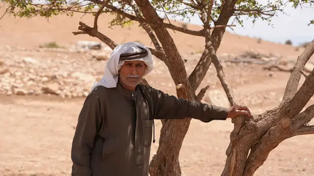 'Video thumbnail for Palestinian Bedouin community forced out in the West Bank as settler violence rises'