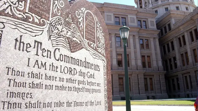 'Video thumbnail for Bill to display Ten Commandments in public schools in Texas advances'