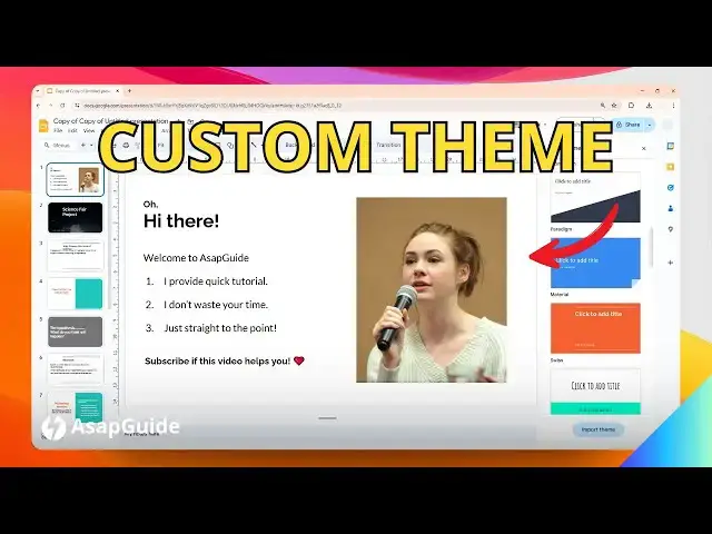 'Video thumbnail for How to Change the Theme in Google Slides'