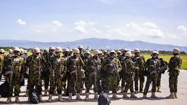 'Video thumbnail for UN and Haitian officials mark one year since Kenyan police arrived to support security efforts'