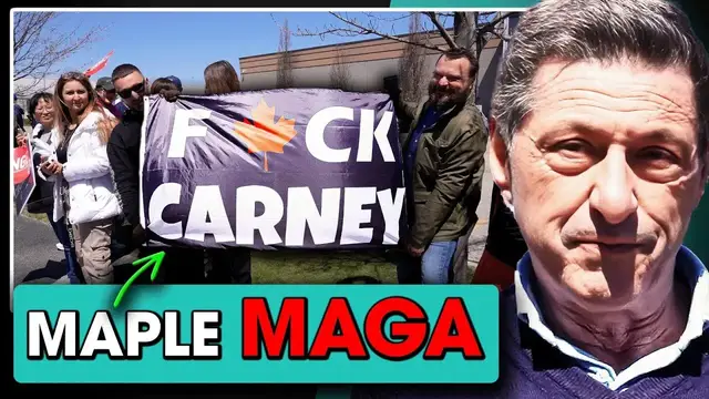 'Video thumbnail for "Maple syrup MAGA" Canadian Conservatives rally against Trump'