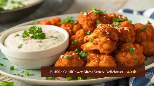 'Video thumbnail for Spicy Buffalo Cauliflower Bites | Guilt-Free Snack You’ll Crave!'