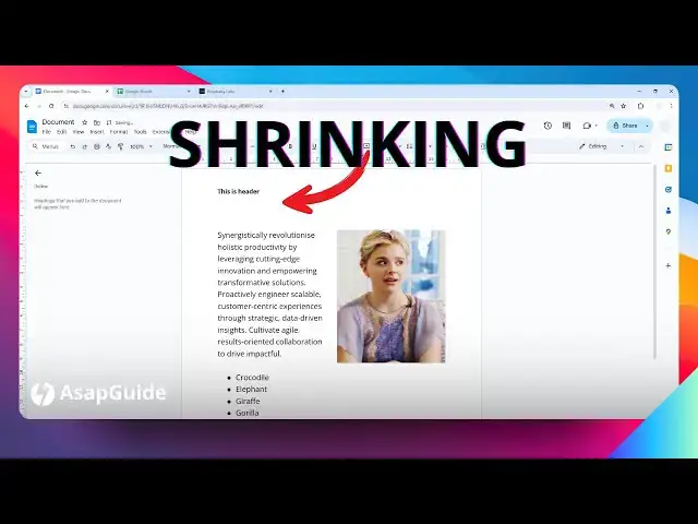 'Video thumbnail for How to Reduce Header Size in Google Docs'
