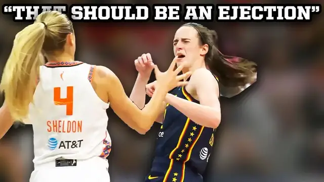 'Video thumbnail for Caitlin Clark gets shoved to the ground and her coach is mad no one was ejected for it, a breakdown'