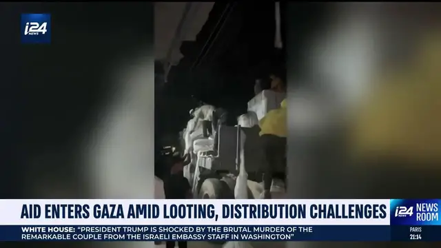 'Video thumbnail for Aide enters Gaza amid looting, distribution challenges'