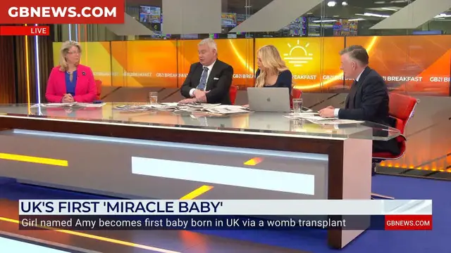 'Video thumbnail for Birth of Britain's first womb transplant baby hailed as 'heartwarming and amazing' by former Tory MP'