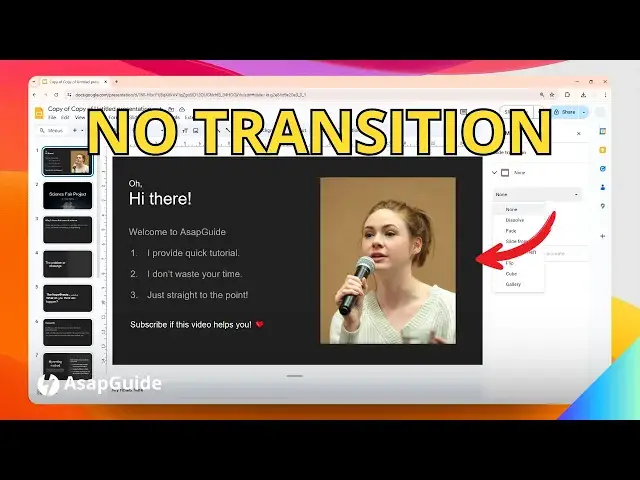 'Video thumbnail for How to Remove a Transition from a Slide in Google Slides'