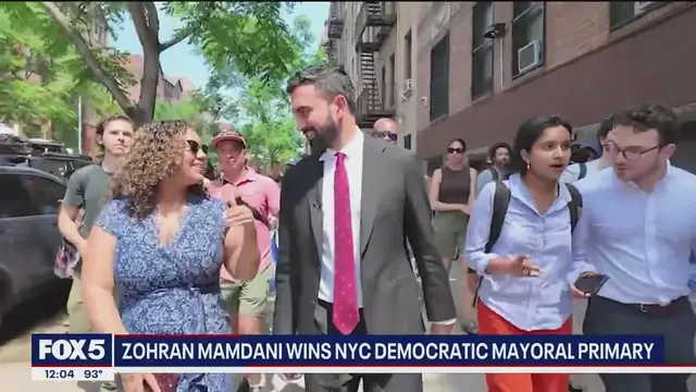 'Video thumbnail for Zohran Mamdani wins NYC Democratic mayoral primary: Gov. officials react'