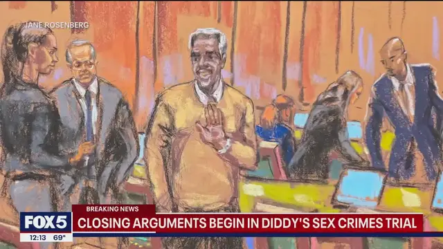 'Video thumbnail for Closing arguments in Diddy trial underway: Latest'
