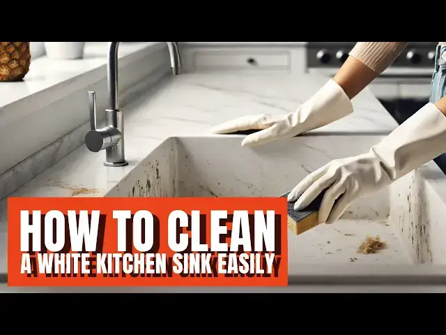 'Video thumbnail for The Easiest Way to Clean a White Kitchen Sink and Keep It Sparkling'