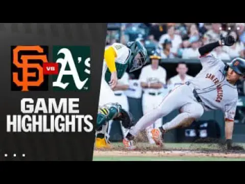 'Video thumbnail for San Francisco Giants at Athletics Full-Game Highlights! | 07/05/2025'