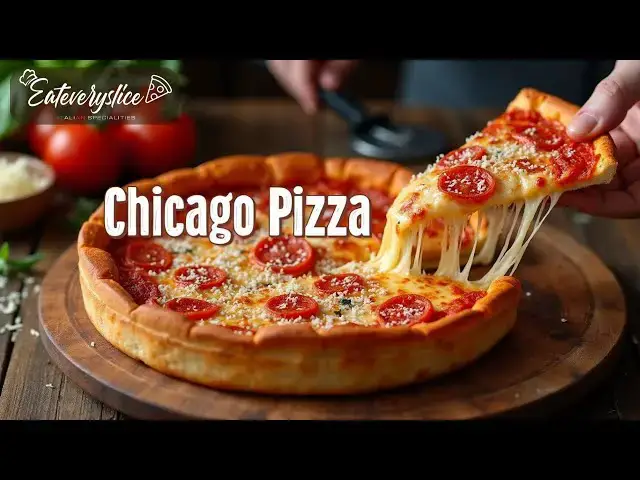 'Video thumbnail for How to prepare the Ultimate Deep-Dish Chicago Pizza at home🍕? Italian-American Classic!'