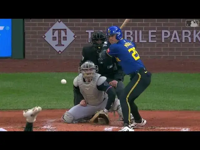 'Video thumbnail for Dylan Moore WHACKS a Solo Home Run! | 6th HR of 2025 | Seattle Mariners | 04/25/2025'