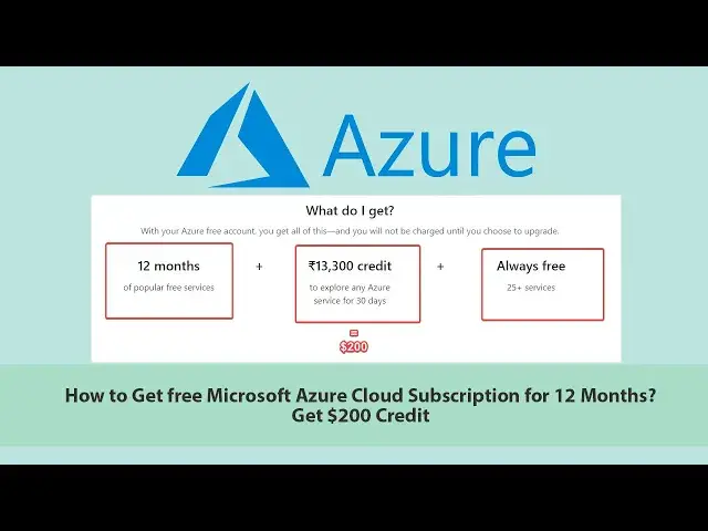 'Video thumbnail for How to get Microsoft Azure Cloud free for 12 Month? Free $200 Credits | PROWEBTIPS'