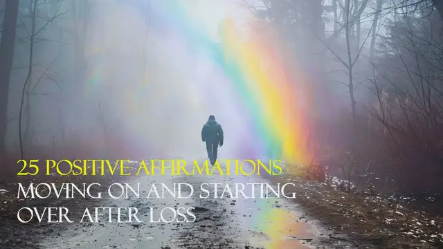 'Video thumbnail for 25 positive affirmations about Moving On And Starting Over After Loss.'