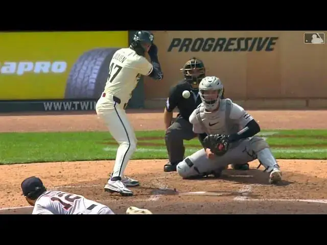 'Video thumbnail for Edouard Julien HAMMERS a Solo Home Run! | 1st HR of 2025 | Minnesota Twins | 04/13/2025'