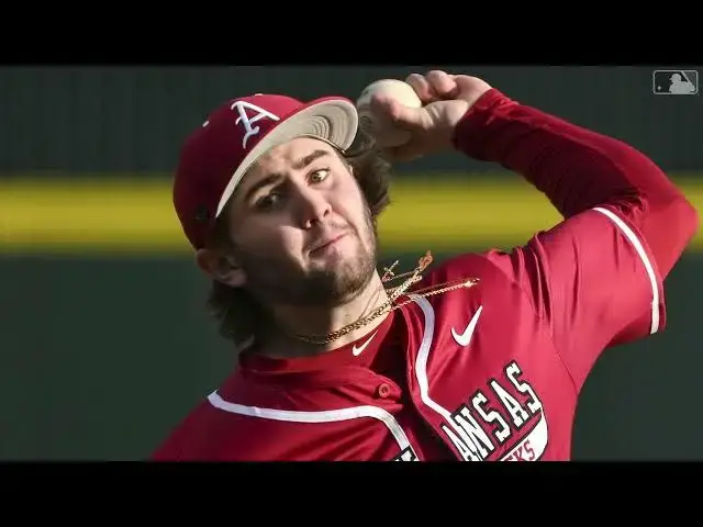 'Video thumbnail for 2025 MLB Draft Preview: Zach Root, LHP, University of Arkansas'