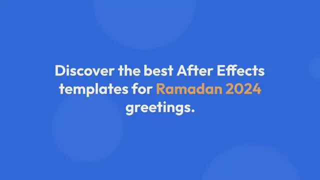 'Video thumbnail for 12 Best Happy Ramadan 2024 After Effects Templates'