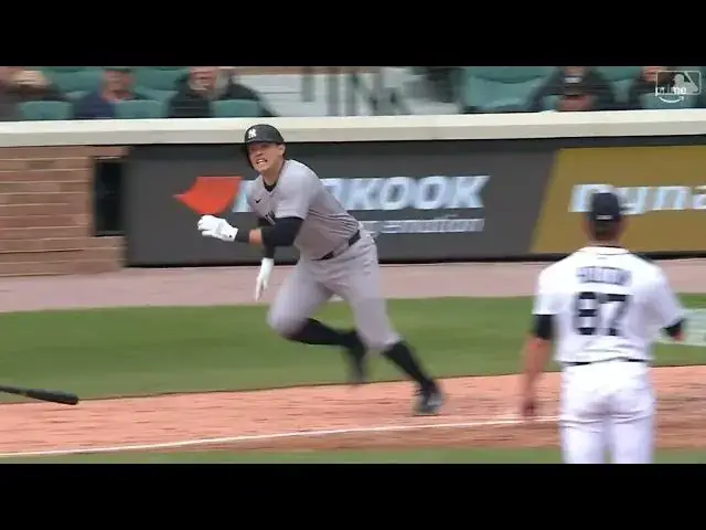 'Video thumbnail for Ben Rice DRILLS a Two-Run Home Run! | 3rd HR of 2025 | New York Yankees | 04/09/2025'