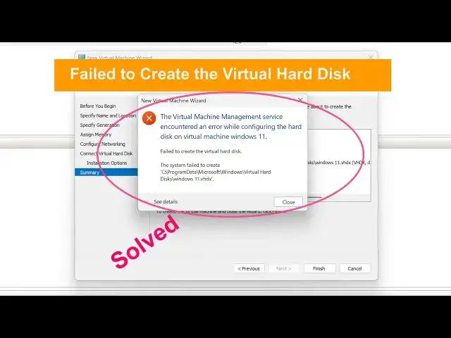 'Video thumbnail for Hyper-V: Failed to Create Virtual Hard Disk, Error Code - 0x80070050 [Solved]'