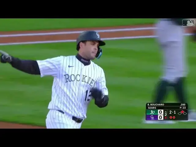 'Video thumbnail for Sean Bouchard SMACKS a Two-Run Home Run! | 1st HR of 2025 | Colorado Rockies | 04/05/2025'