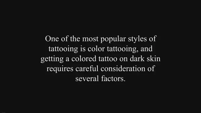 'Video thumbnail for Color Tattoos on Dark Black Skin: 4 Important Considerations'