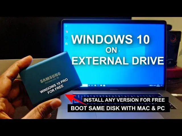 'Video thumbnail for How To Install Windows 10 On External SSD To Use With Mac & PC | Without WinToUSB'