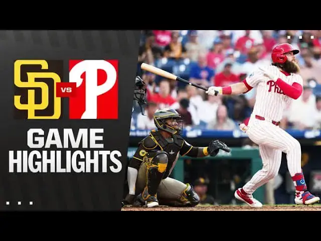 'Video thumbnail for San Diego Padres at Philadelphia Phillies Game 2 Full-Game Highlights! | 07/02/2025'