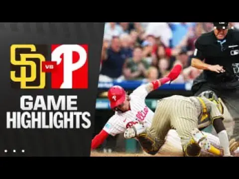 'Video thumbnail for San Diego Padres at Philadelphia Phillies Full-Game Highlights! | 06/30/2025'