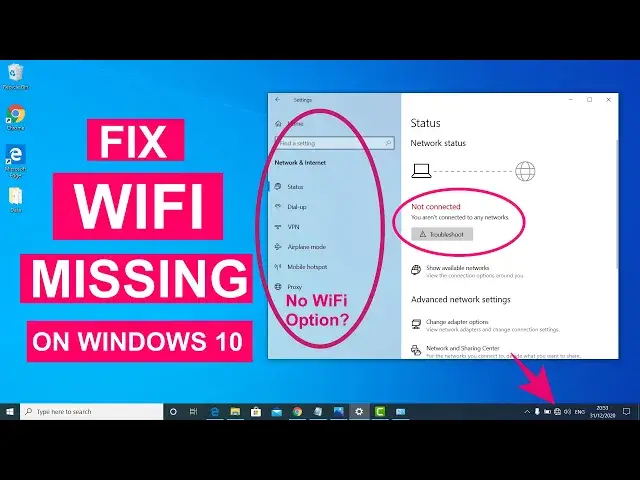 'Video thumbnail for Fix WiFi Not Showing in Settings On Windows 10 | Fix Missing WiFi'