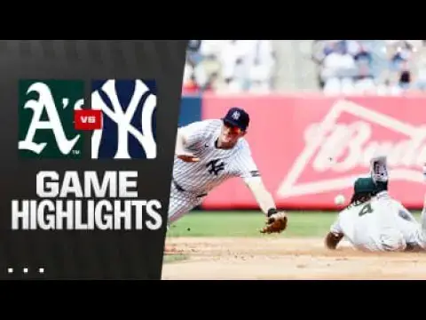 'Video thumbnail for Athletics at New York Yankees Full-Game Highlights! | 06/28/2025'