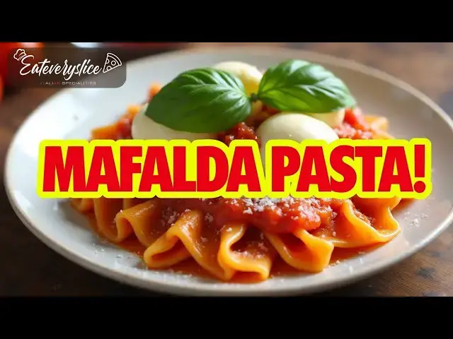 'Video thumbnail for Mafalda Pasta with Tomato Basil Sauce Recipe | Easy Italian-American Pasta Dish'