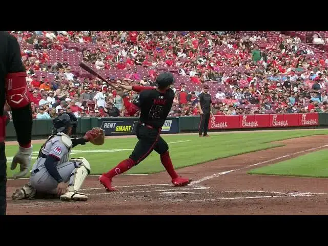 'Video thumbnail for Austin Hays CRANKS a Solo Home Run! | 6th HR of 2025 | Cincinnati Reds | 05/16/2025'