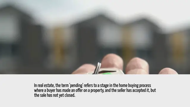 'Video thumbnail for What Does Pending Mean In Real Estate'