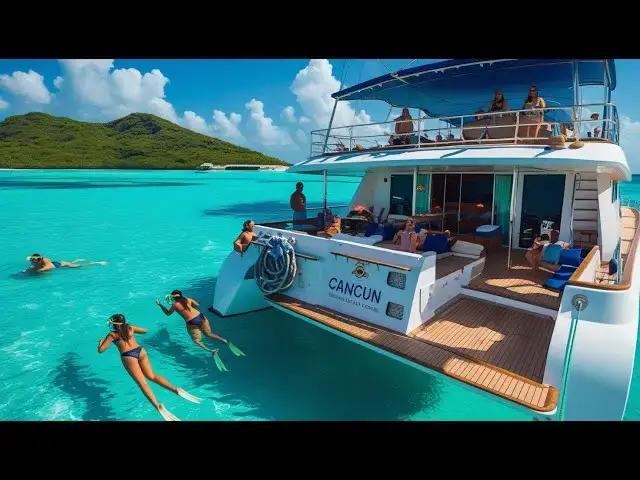 'Video thumbnail for Cancun Catamaran Cruise – Sun, Snorkeling & Caribbean Paradise!'